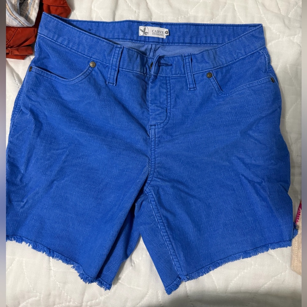 Carve Designs Women's Bright Blue Corduroy Shorts